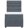 vidaXL Boxspring met matras fluweel donkergrijs 90x190 cm