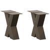 vidaXL Salontafelpoten 2 st X-vormig 30x(30-31) cm staal naturel