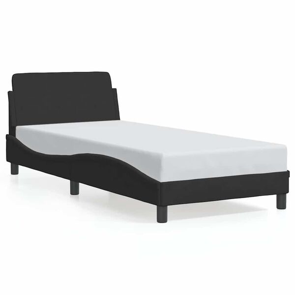 vidaXL Bedframe met hoofdeinde "Dover" 90x190 cm fluweel zwart