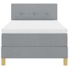 vidaXL LED Box Spring Bed met matras Lichtgrijs 100 x 200 cm Stof
