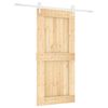 vidaXL Schuifdeur 95 x 210 cm Massief Grenenhout (Niet-Behandeld)