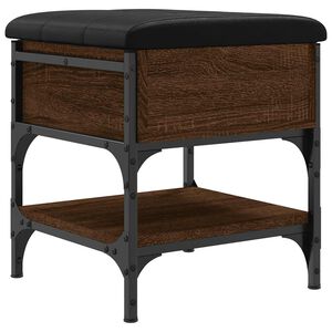 vidaXL Schoenenbank 42x42x45 cm bewerkt hout bruin eikenkleur