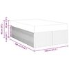 vidaXL Bedframe met matras Donkergrijs 120 x 190 cm Stof