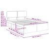 vidaXL Bedframe met hoofdeinde Wit 160 x 200 cm Massief grenenhout