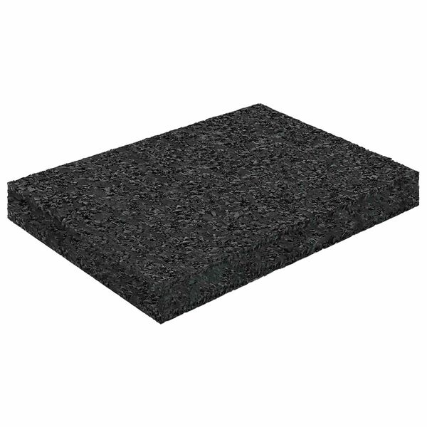 vidaXL Rubber granulaat patio pad Zwart 6 x 9 x 1 cm Rubber