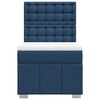 vidaXL Boxspring met matras stof blauw 100x200 cm