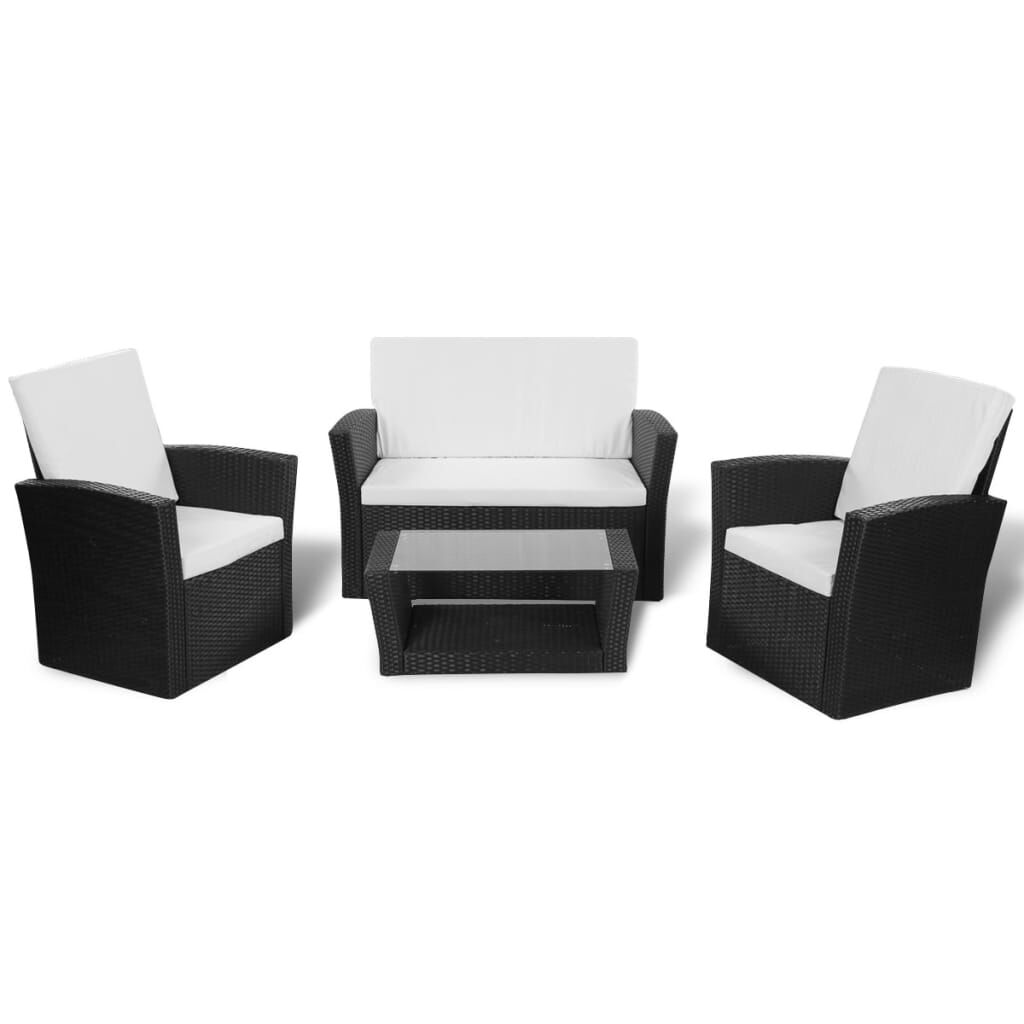 vidaXL 6-delige Loungeset Poly Rattan Bruin - Hoekbank - Lounge Set - Tuinset