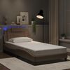 vidaXL Bedframe "Viana" met LED zonder matras cappuccino 100x200 cm