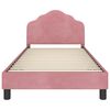 vidaXL Bedframe voor kinderen met hoofdbord Roze 80 x 200 cm Fluweel