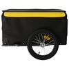 vidaXL Fietstrailer 45 kg ijzer zwart en geel