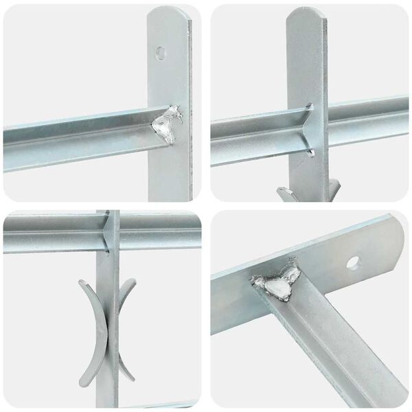 vidaXL Raambeveiliging verstelbaar met 2 dwarsstangen 1000-1500 mm