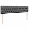 vidaXL Ottoman bed met matras 200x200 cm stof donkergrijs