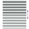 vidaXL Zebra rolgordijn 135x150 cm stofbreedte 130,9 cm donkergrijs