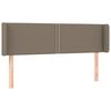 vidaXL Hoofdbord LED 147x16x78/88 cm stof taupe