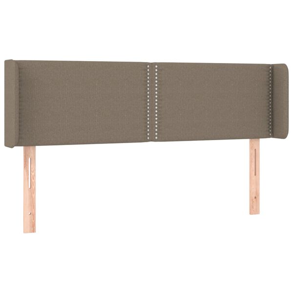 vidaXL Hoofdbord LED 147x16x78/88 cm stof taupe