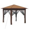 vidaXL Gazebo met 4 Zijwanden 2,6 x 2,6 m Beige en Bruin