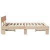 vidaXL Bedframe met hoofdeinde Naturel 160 x 200 cm Massief grenenhout