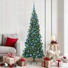 vidaXL Hoek Kunstkerstboom met 300 LED Groen 180 cm PVC en Metaal