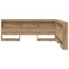 vidaXL Opberghoofdbord met plank Artisan Eiken 160 cm Bewerkt hout