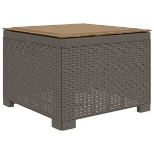 vidaXL E&eacute;npersoons Tuinbank met Kussen Rattan Look PP Lichtgrijs