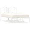 vidaXL Bedframe met hoofdbord metaal wit 120x200 cm