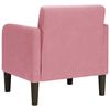 vidaXL Fauteuil met armleuningen 54 cm fluweel roze
