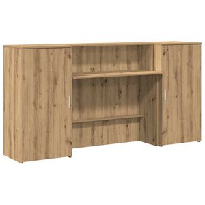 vidaXL Receptiebalie 200x50x103,5cm bewerkt hout artisanaal eikenkleur