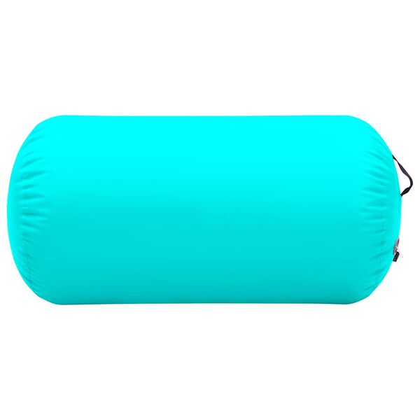 vidaXL Gymnastiekrol met pomp opblaasbaar 120x75 cm PVC groen