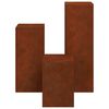 vidaXL Plantenstandaard 3 pcs Roestig Cortenstaal