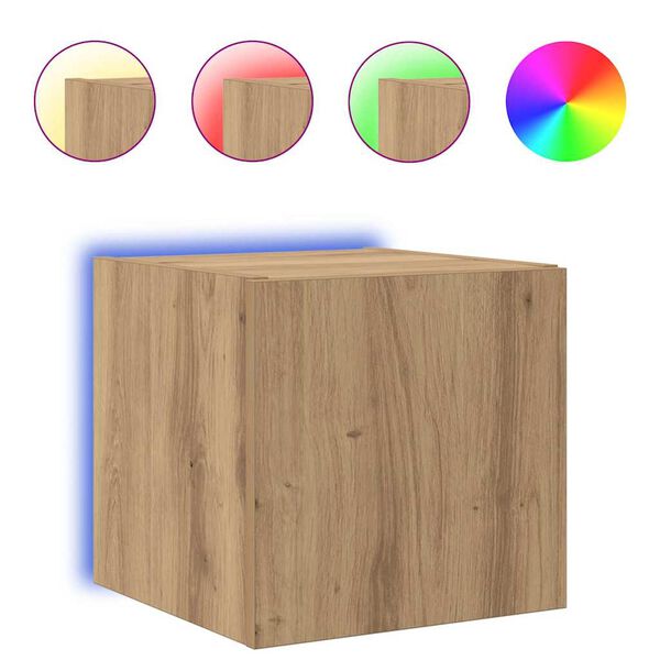 vidaXL TV Wandkast Ambachtelijk eiken 30,5 x 35 x 30 cm Bewerkt hout