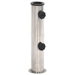 vidaXL Parasolvoet voor &Oslash;38/48 mm stok staal zilverkleurig