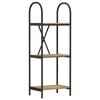 vidaXL Boekenkast 3-laags 40 x 30 x 109 cm Bewerkt hout Artisan Eiken