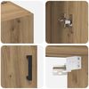 vidaXL Wandkast Artisan Eiken 69,5 x 34 x 90 cm Bewerkt hout