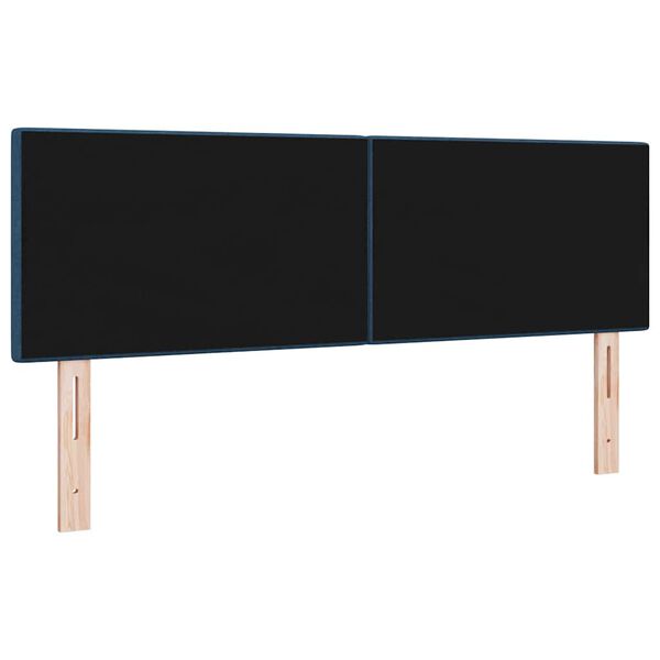 vidaXL Hoofdbord met hoofdeinde Blauw 160 cm Nep Leer