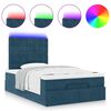 vidaXL Ottoman bed met matrassen en LED's 120x200cm fluweel