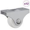 vidaXL Caster 12 pcs Wit 42 x 11,5 x 29 mm IJzer