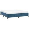 vidaXL Bedframe zonder matras 180x200 cm fluweel donkerblauw