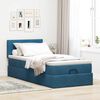 vidaXL Ottoman bed met matras en LED's 90x200cm fluweel donkerblauw