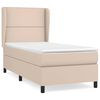 vidaXL Boxspring met matras kunstleer cappuccinokleurig 80x200 cm