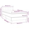 vidaXL Boxspring met matras fluweel zwart 80x200 cm