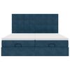 vidaXL Ottoman bed met matrassen 200x200cm fluweel donkerblauw