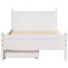 vidaXL Bedframe zonder matras massief grenenhout wit 75x190 cm