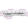 vidaXL Sofa-Sets 6 pcs Naturel Massief Acaciahout