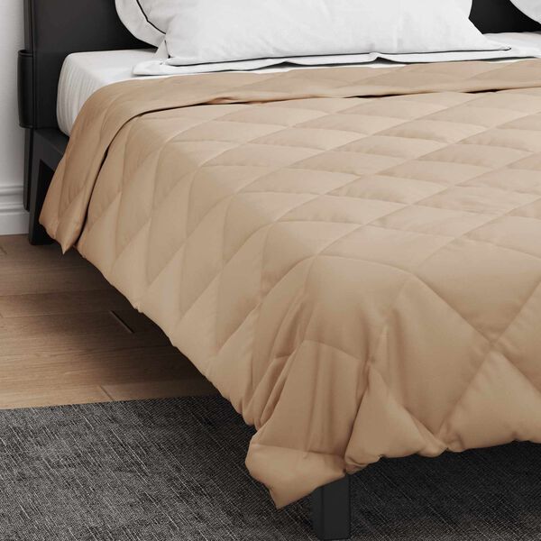 vidaXL Zomer Dekbed Taupe 220 x 240 cm Microfiber