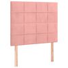 vidaXL Boxspring met matras fluweel roze 90x200 cm