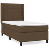 vidaXL Boxspring met matras stof donkerbruin 100x200 cm
