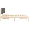 vidaXL Bedframe met Gevoerd Hoofdgedeelte Lichtgrijs 200 x 200 cm