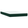 vidaXL Boxspring met matras fluweel donkergroen 120x220 cm