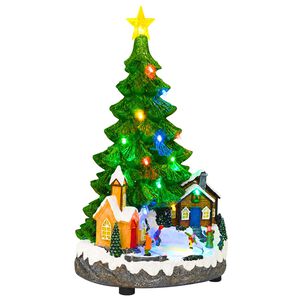 vidaXL Muzikale kerstboom SALO 16 x 15 x 27,5 cm Kunststof Groen