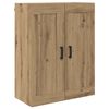 vidaXL Hoge kast met lade 2 pcs Artisan Eiken Bewerkt hout